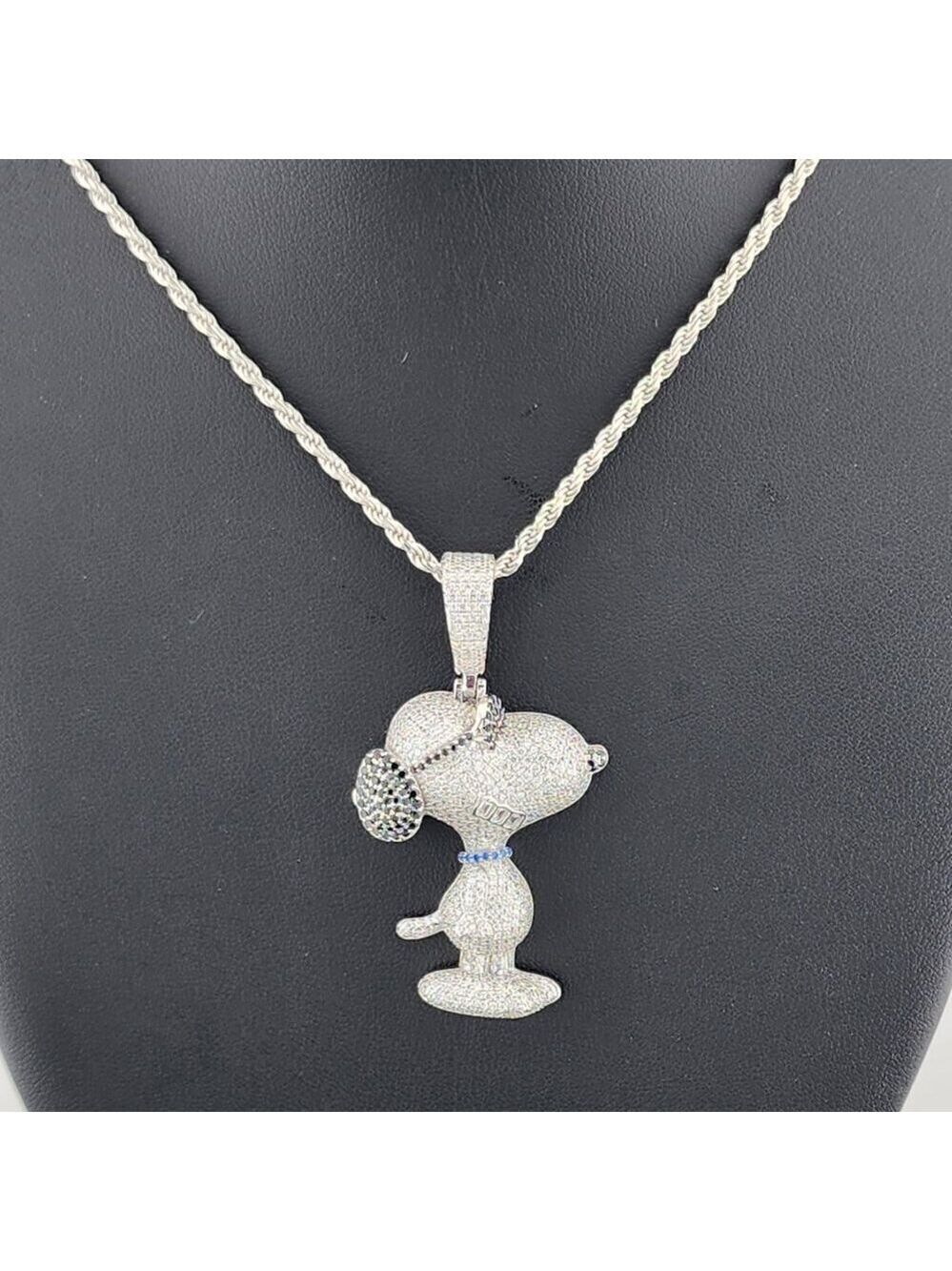Sterling Silver 925 Snoopy Pendant Necklace – Classic Peanuts Character Jewelry